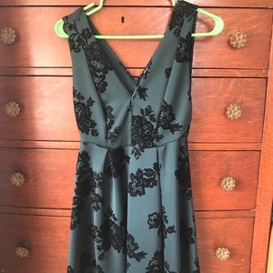 Charlotte Russe Holiday Dress with Velvet Detail